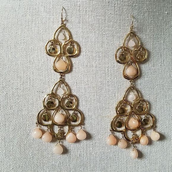 Large chandelier earrings - quartz ? - Picture 1 of 3